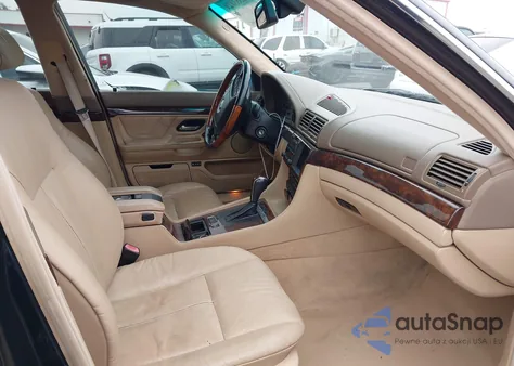 2000 BMW 750Il Il z USA, uszkodzony, nr VIN WBAGJ0348YDD73785